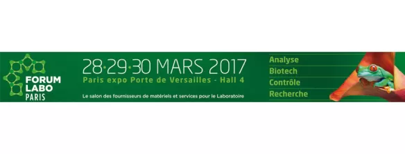 Air Liquide présent au salon Forum Labo, Paris Expo porte de Versailles Hall 4 Stand H18 du 28 au 30 mars 2017