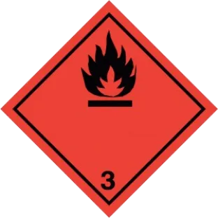 Losange rouge, gaz liquide inflammable.