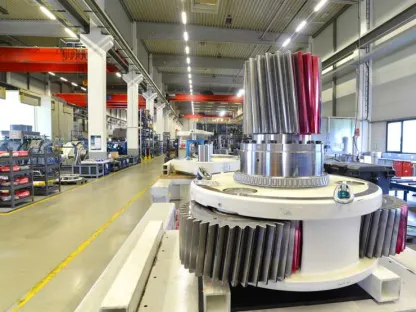 Train d'engrenages pour une éolienne.