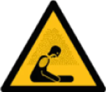 Panneau danger risque d'asphyxie