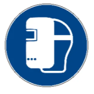 Pictogramme protection des yeux et du visage obligatoire