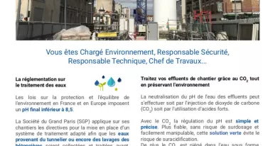 Couverture document sur le Grand Paris et le traitement durable des effluents  d'eaux usées